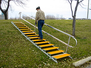 Tuff-Step used on a hill